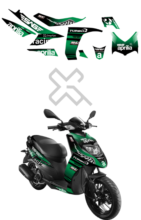 Aprilia SR150 Full Body Sticker | Aprilia SR125 Full Body Wrap